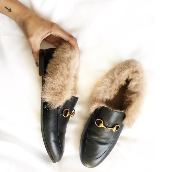 BOUTIQUE Fur Heeled Loafer Slide, PRICE FIRM!!! - Picture 2 of 7